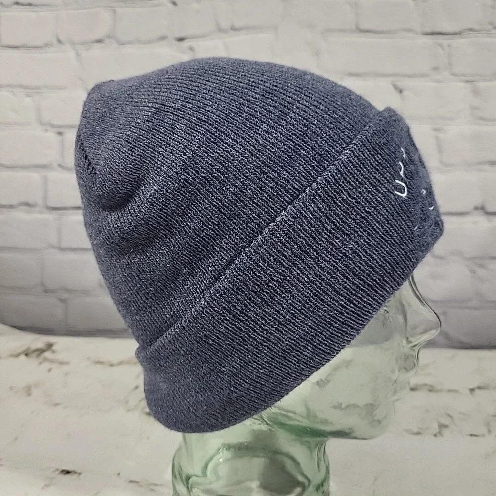 Upper Left PNW Pacific Northwest Oregon Blue Knit Beanie Hat Cap